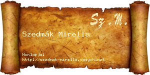 Szedmák Mirella névjegykártya