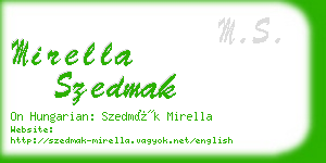 mirella szedmak business card